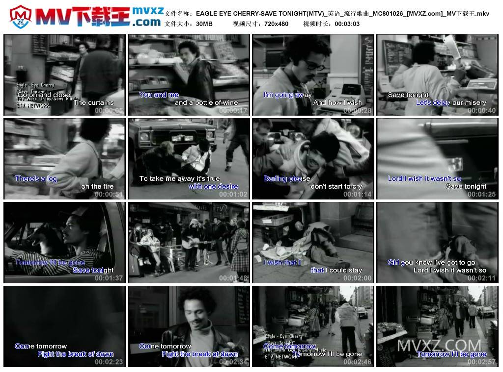EAGLE EYE CHERRY-SAVE TONIGHT(MTV)_英语_流行歌曲_MC801026
